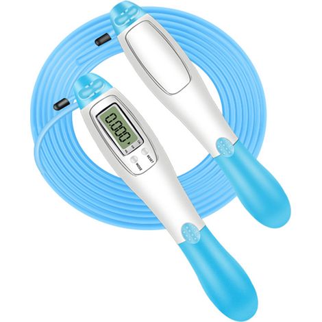 Corde à Sauter avec Compteur Numérique - Acier Inoxydable et PVC - Réglable 2,8 m - Pour Adultes Enfants Fitness (1/5)