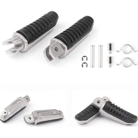 Repose-pieds avant moto compatible Suzuki V-Strom DL650, GSX1250, GSX1300, GSX600 – en aluminium anodisé, montage simple et rapide, 1 unité (1/5)