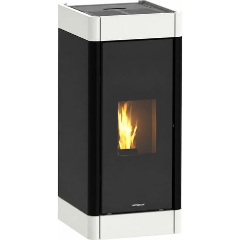 Estufa de Pellets Canalizable 10 kW CLEA Blanca hasta 88 m²