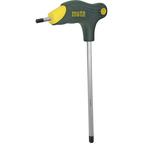 Llave Hexagonal En T Acero Cromo Vanadio 5x125mm Punta Imantada Mango Bimaterial Anticorrosión Mota