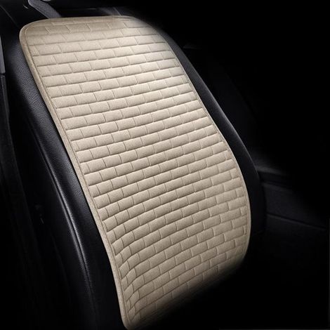 Cojín para asientos de coche delanteros y traseros,transpirable y antideslizante,juego de tres piezas en negro y rojo (1/5)