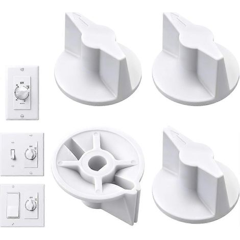 Lot de 4 boutons de minuterie de rechange compatibles avec le bouton de minuterie 146MT574 et la minuterie à ressort de la série FD. (1/5)