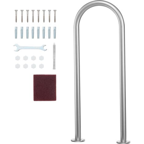 Rampe de Piscine en Aluminium, 91 x 33 cm, avec Plaque de Base, pour Piscines Intérieures/Extérieures, Sécurisée pour Pontons et Spas, Anti-Rouille (1/5)