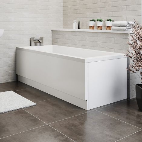 Modern Acrylic Bath Panel Pack Set Gloss White Finish 1700 800 Bathroom