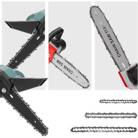 Jeffergarden Chaînes de tronçonneuse en acier pour mini-tronçonneuses, pièces de rechange pour scies électriques-DOU