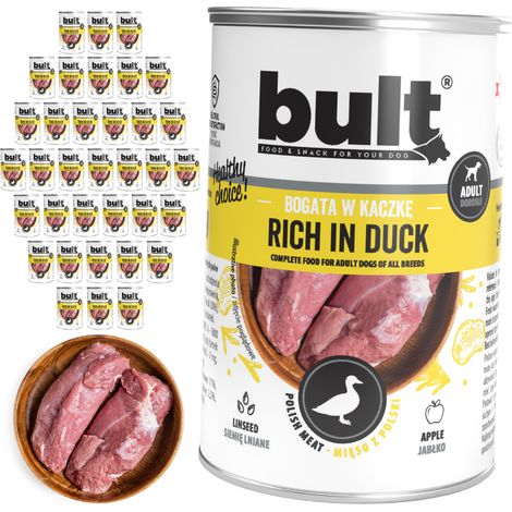 Cibo umido per cani BULT al gusto anatra, lattina da 36x400g (1/2)