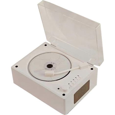 Lettore CD in stile retrò, ricaricabile, supporta CD, Bluetooth, USB e ingressi AUX da 3,5 mm, lettore CD portatile, compatibile con Bluetooth 5.0. (1/5)