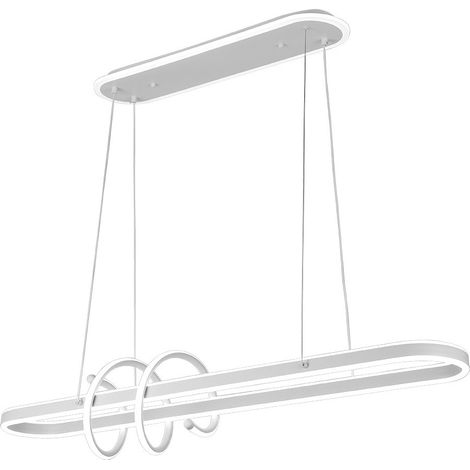 Suspension en papier, blanche, 185 W, 16 380 lm, 3 000–6 000 K, 100 × 19 cm, éclairage d’ambiance, télécommande (1/2)
