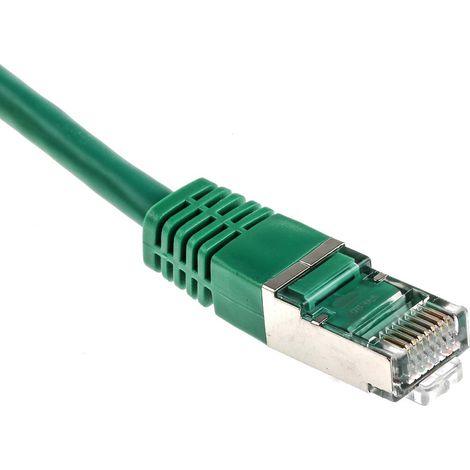 Câble cat 6 Avec connecteur / , S/FTP, gaine PVC Vert, 1m ( Prix pour 1 )