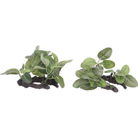 2 pièces Plantes Artificielles Haute Simulation pour Aquarium, Décoration Étanche pour Bassin à Poissons (1/5)