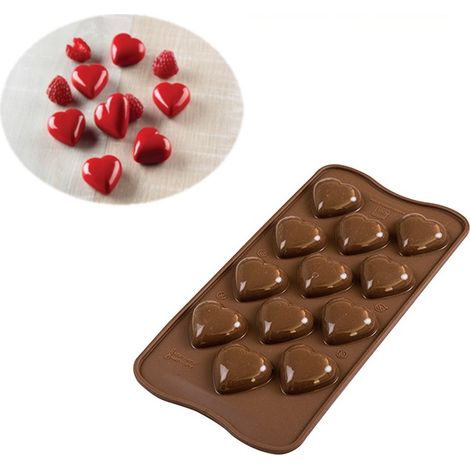Silikomart 199387 Stampo in Silicone per cioccolatini My Love by, Marrone (1/5)