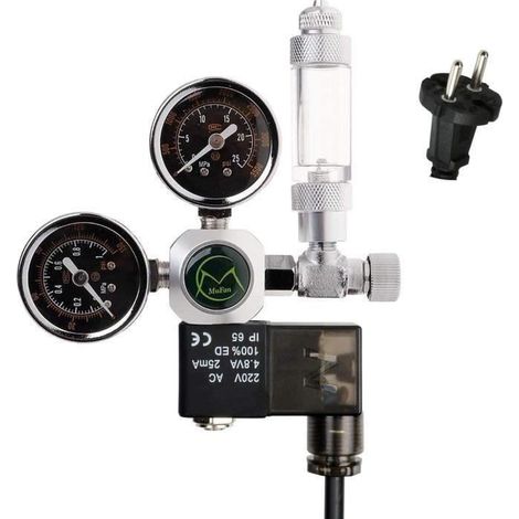 Réducteur de pression pour aquarium,Régulateur de CO2 d\'Aquarium,Compteur De Bulles et Clapet Anti-Retour,Interface W21,8-Ywey (1/4)