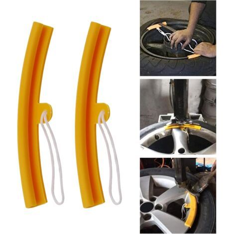royaluxe-Protection de Jante avec Trous et Cordes,Protection de Jante avec Trous et Cordes Protecteur,Outil de Protection de Roue de Jante pour Moto Bicyclettes, Démonte-Pneu Vélo-2pack