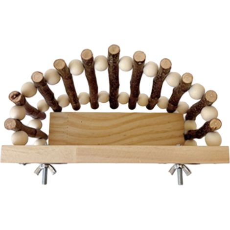 Jouet à mâcher en bois naturel, support pour nourrir les lapins et les gerbilles, et cadeau de Noël.-AquaForge (1/5)