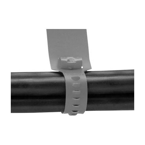 Panduit CM4S-L8 CM4S-L8 Serre-câble 19.10 mm gris avec champ de marquage, avec extrémité ouverte 1 pc(s) Y943591 (1/3)