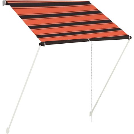 Maison Exclusive - Einziehbare Markise 150×150 cm Orange und Brau (1/5)