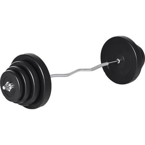 Juego de mancuernas, 70 kg en total con 8 discos, agarre antideslizante, color verde militar. (1/2)