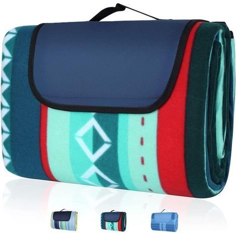Picnic Blanket, 300 x 300cm Picnic Mat with Carrying Handle, Thermal Insulation, Waterproof (1/2)