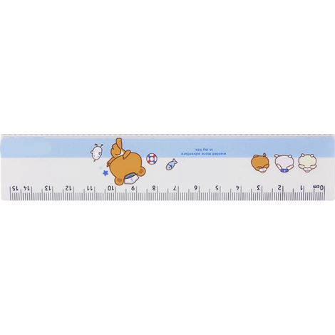 Règle graduée 15 cm en plastique, motif cartoon, bords ondulés, pour élèves, enfants, école et bureau, outil de mesure (1/5)