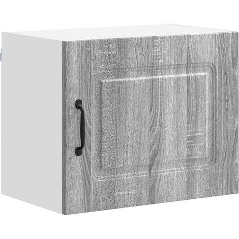 Armadio da cucina moderno rettangolare 50 x 31 x 40 cm grande spazio di archiviazione elegante in legno multistrato grigio sonoma 020053585