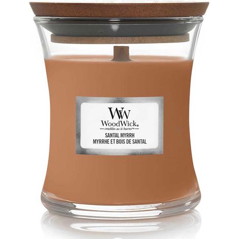 WoodWick Santal Myrrh bougie en cire Cylindre Ambre, Citron, Bois Marron 1 pièce(s)
