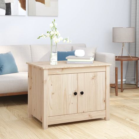 Table basse 71x49x55 cm Bois massif de pin vidaXL (1/5)
