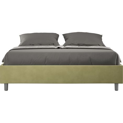 Letto Matrimoniale Sommier 160x200 cm Senza Rete Azelia Tè Verde (1/4)