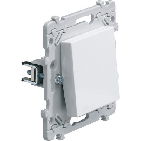 Hager – Poussoir inverseur 1O+1F 10A à griffes – Mode de fixation encastré – Cage sans vis – Polycarbonate – IP41 (1/5)