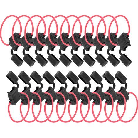 20 Stück 12V Kfz-Sicherungshalter 16 AWG ATC/ATO Inline-Sicherungen für Flachsicherungen (1/5)