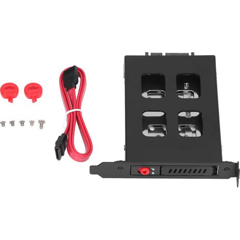 Lot 2.5 pouces en acier inoxydable pour disque dur SATA, design intelligent support SSD SATA 6Gbps, boîtier PCI rapide (1/5)