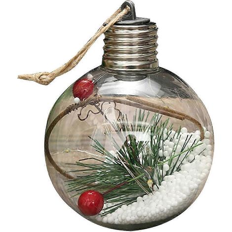 Boule de Noël lumineuse LED transparente ronde pour Noël, mariages et fêtes prénatales (1/5)