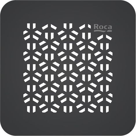 Roca – Grille de vidage en acier inoxydable pour receveur de douche Terran-N – Noir – Résistance à la glissance – Pour chantiers humides