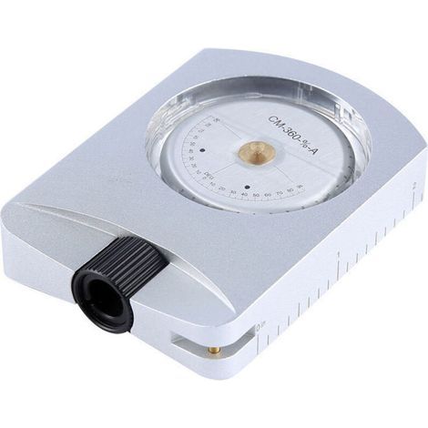 Professional Compact Aluminum Portable Clinometer for Precise Altimeter Measurement of Heights, Slopes, and Angles - Silver
