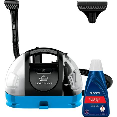 Aspirateur Laveur Shampouineuse Nettoyeur Portable Tapis, Voiture et Tissus d'Ameublement Vaporiser, Brosser et Aspirer Nettoyeur Détacheur Tapisserie 340 W 3619N (1/5)