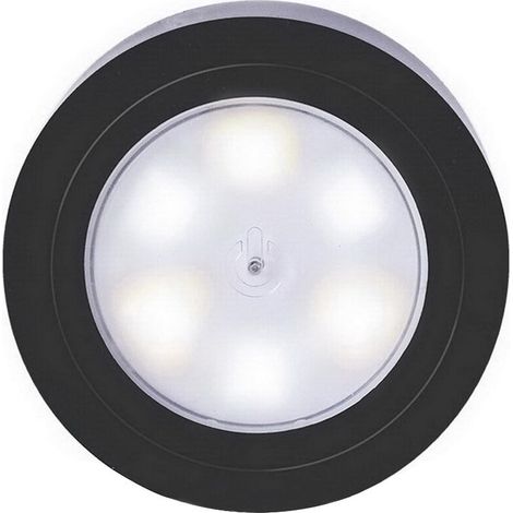 Lampe LED Sans Fil - Lampe Encastrable À Toucher - Blanc Et Jaune Réglable - 6 LED - 0,3 W - 9 x 9 x 2,1 cm - Alimentation USB Ou Piles AAA (1/3)