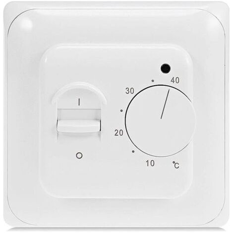 ALLIANDISManuel Thermostat d'ambiance Chauffage au Sol Electrique avec sonde AC 220V 16A, Régulateur de Thermostat Plancher Chauffant Mécanique (1/5)