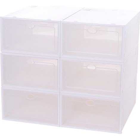 de rangement à chaussures empilable 6 pièces plastique