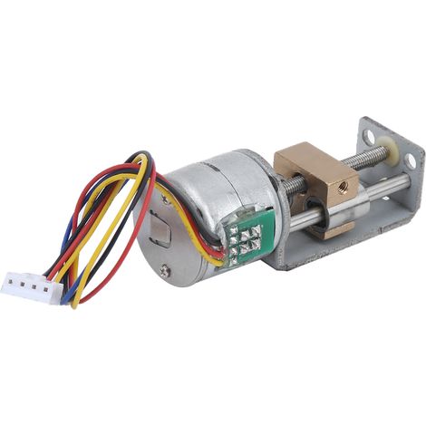 Moteur linéaire NEMA09 avec vis mère 20mm, glisseur et poussoir miniatures (1/5)