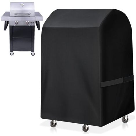 Housse Barbecue Exterieur, 7761110cm Bache Plancha Imperméable Universelle pour Barbecue Grilles, Housse Barbecue 420D Robuste, Noir (1/5)