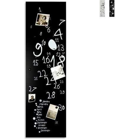 Magnetischer Wandkalender für Büro, Wohnzimmer und Küche Krok 3 - Schwarz (1/5)