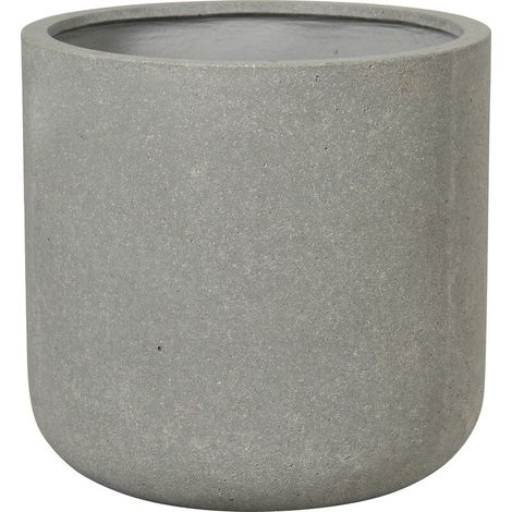 [GEBRAUCHT] B-Ware Pflanztopf Leichtzement grau 41x41cm Blumentopf mit Bodenloch für Bewässerung (1/2)