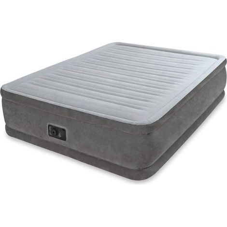 Materasso ad aria Dura-Beam Comfort-Plush Elevated 152cm x 203cm x 46cm Grigio chiaro Intex (1/2)