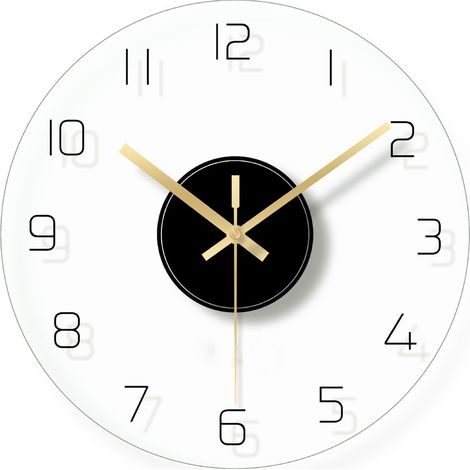 JANMIR-Horloge murale numérique silencieuse en verre trempé transparent pour salon, style design et tendance. (1/5)