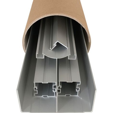 Kit de quincaillerie ClassicDoor pour placard coulissant avec freins - H2.5m (H2.5 x L2m (2vtx), Anodisé Argent) HOMEWELL