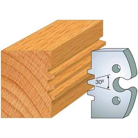 Jeu de 2 Fers Profilés Acier HT 50 x 5,5 mm - N°246 Trapèze double - Outil de menuiserie - Diamwood (1/2)