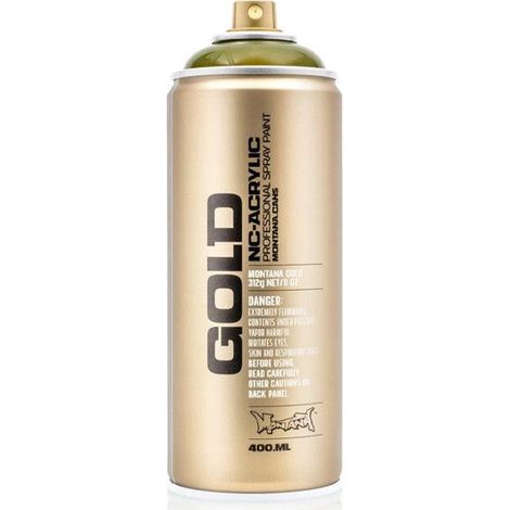 Bombe de peinture - Gold - Acrylique - Transparent olive green - 400ml - Montana Cans