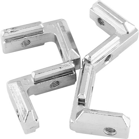 Connecteur d'angle intérieur en profilé aluminium en L, support en acier au carbone (EU-4040) (1/3)