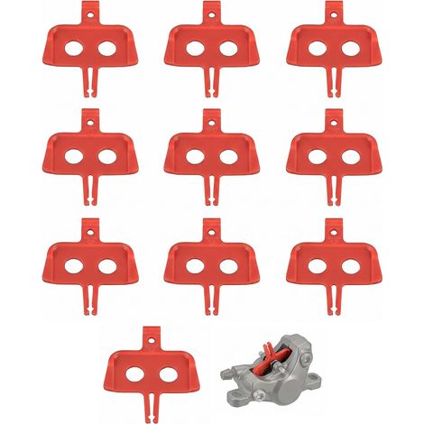10 Entretoises Rouges Écarteur de Plaquettes de Frein à Disque Hydraulique VTT - Protection Étrier Essentielle