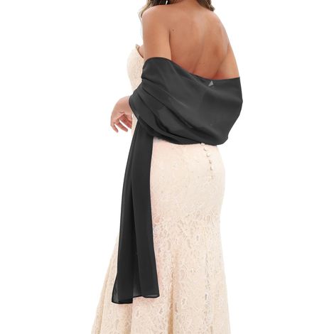 1 Châle,Foulard,Mousseline,Transparent,Élégant,Soirée,Mariage,Femme
