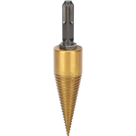 Fendeuse de bûches à mécanisme rotatif, foret conique, queue carrée, outil de fendage TiPlating, 32 mm, S (1/5)
